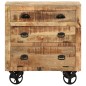 vidaXL Beistellschrank mit Rädern 70 x 40 x 75 cm Massivholz Mango vidaXL Beistellschrank mit Rädern 70 x 40 x 75 cm Massivholz Mango