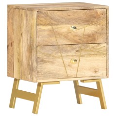 vidaXL Nachttisch 40 x 30 x 50 cm Mangoholz Massiv