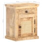 vidaXL Nachttisch 40x30x50 cm Massivholz Mango und Naturgeflecht vidaXL Nachttisch 40x30x50 cm Massivholz Mango und Naturgeflecht