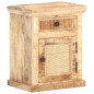 vidaXL Nachttisch 40x30x50 cm Massivholz Mango und Naturgeflecht vidaXL Nachttisch 40x30x50 cm Massivholz Mango und Naturgeflecht