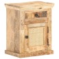 vidaXL Nachttisch 40x30x50 cm Massivholz Mango und Naturgeflecht vidaXL Nachttisch 40x30x50 cm Massivholz Mango und Naturgeflecht