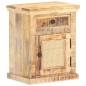 vidaXL Nachttisch 40x30x50 cm Massivholz Mango und Naturgeflecht vidaXL Nachttisch 40x30x50 cm Massivholz Mango und Naturgeflecht