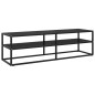 vidaXL TV-Schrank Schwarz mit Schwarzem Hartglas 140x40x40 cm vidaXL TV-Schrank Schwarz mit Schwarzem Hartglas 140x40x40 cm