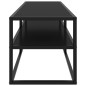 vidaXL TV-Schrank Schwarz mit Schwarzem Hartglas 140x40x40 cm vidaXL TV-Schrank Schwarz mit Schwarzem Hartglas 140x40x40 cm
