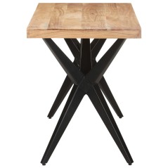 vidaXL Esstisch 120x60x76 cm Massivholz Akazie 
