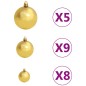 Künstlicher Weihnachtsbaum mit LEDs & Kugeln Blau 120 cm PVC Künstlicher Weihnachtsbaum mit LEDs & Kugeln Blau 120 cm PVC