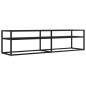 vidaXL TV-Schrank Schwarz Marmor-Optik 160x40x40,5 cm Hartglas vidaXL TV-Schrank Schwarz Marmor-Optik 160x40x40,5 cm Hartglas