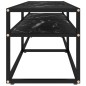 vidaXL TV-Schrank Schwarz Marmor-Optik 160x40x40,5 cm Hartglas vidaXL TV-Schrank Schwarz Marmor-Optik 160x40x40,5 cm Hartglas