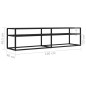 vidaXL TV-Schrank Schwarz Marmor-Optik 160x40x40,5 cm Hartglas vidaXL TV-Schrank Schwarz Marmor-Optik 160x40x40,5 cm Hartglas