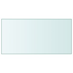 vidaXL Tischplatte Transparent 50x100 cm Hartglas