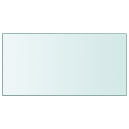vidaXL Tischplatte Transparent 50x100 cm Hartglas