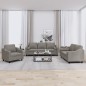 vidaXL 3-tlg. Sofagarnitur mit Kissen Taupe Stoff vidaXL 3-tlg. Sofagarnitur mit Kissen Taupe Stoff