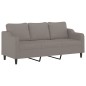 vidaXL 3-tlg. Sofagarnitur mit Kissen Taupe Stoff vidaXL 3-tlg. Sofagarnitur mit Kissen Taupe Stoff