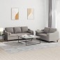 vidaXL 2-tlg. Sofagarnitur mit Kissen Taupe Stoff vidaXL 2-tlg. Sofagarnitur mit Kissen Taupe Stoff