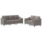 vidaXL 2-tlg. Sofagarnitur mit Kissen Taupe Stoff vidaXL 2-tlg. Sofagarnitur mit Kissen Taupe Stoff