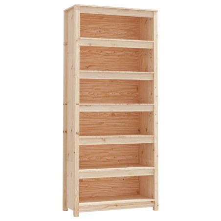 vidaXL Bücherregal 80x35x183 cm Massivholz Kiefer
