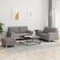 vidaXL 3-tlg. Sofagarnitur mit Kissen Taupe Stoff vidaXL 3-tlg. Sofagarnitur mit Kissen Taupe Stoff