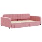 vidaXL Tagesbett Ausziehbar mit Schubladen Rosa 100x200 cm Samt