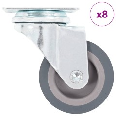 vidaXL 8 Stk. Lenkrollen 50 mm