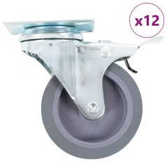 vidaXL 12 Stk. Lenkrollen 75 mm