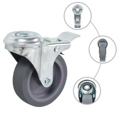 vidaXL 8 Stk. Lenkrollen mit Rückenloch 75 mm 