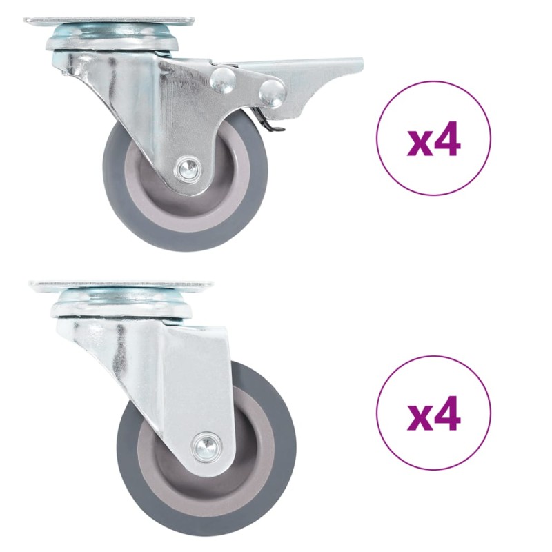 vidaXL 8 Stk. Lenkrollen 50 mm vidaXL 8 Stk. Lenkrollen 50 mm