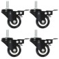 vidaXL Lenkrollen mit Bremsen 12 Stk. 50 mm vidaXL Lenkrollen mit Bremsen 12 Stk. 50 mm
