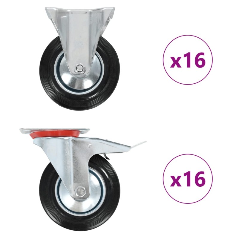 vidaXL 32 Stk. Rollen 160 mm vidaXL 32 Stk. Rollen 160 mm