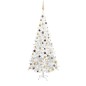 Künstlicher Weihnachtsbaum mit LEDs & Kugeln L 240 cm Weiß Künstlicher Weihnachtsbaum mit LEDs & Kugeln L 240 cm Weiß