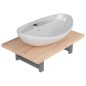 vidaXL 2-tlg. Badmöbel-Set Keramik Eichenbraun vidaXL 2-tlg. Badmöbel-Set Keramik Eichenbraun