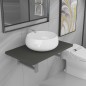 vidaXL 2-tlg. Badmöbel-Set Keramik Grau vidaXL 2-tlg. Badmöbel-Set Keramik Grau