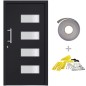 vidaXL Haustür Aluminium und PVC Anthrazit 100x210 cm vidaXL Haustür Aluminium und PVC Anthrazit 100x210 cm