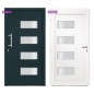 vidaXL Haustür Aluminium und PVC Anthrazit 100x210 cm vidaXL Haustür Aluminium und PVC Anthrazit 100x210 cm