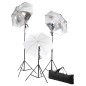 vidaXL Fotostudio-Set mit Leuchten, Schirmen, Hintergrund, Reflektor vidaXL Fotostudio-Set mit Leuchten, Schirmen, Hintergrund, Reflektor