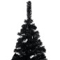Künstlicher Weihnachtsbaum mit LEDs & Kugeln Schwarz 150 cm PVC Künstlicher Weihnachtsbaum mit LEDs & Kugeln Schwarz 150 cm PVC