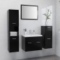 vidaXL Badmöbel-Set Schwarz Holzwerkstoff vidaXL Badmöbel-Set Schwarz Holzwerkstoff