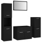 vidaXL Badmöbel-Set Schwarz Holzwerkstoff vidaXL Badmöbel-Set Schwarz Holzwerkstoff