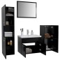 vidaXL Badmöbel-Set Schwarz Holzwerkstoff vidaXL Badmöbel-Set Schwarz Holzwerkstoff