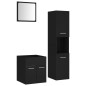 vidaXL Badmöbel-Set Schwarz Holzwerkstoff vidaXL Badmöbel-Set Schwarz Holzwerkstoff