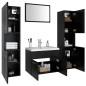vidaXL Badmöbel-Set Schwarz Holzwerkstoff vidaXL Badmöbel-Set Schwarz Holzwerkstoff