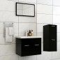 vidaXL Badmöbel-Set Schwarz Holzwerkstoff vidaXL Badmöbel-Set Schwarz Holzwerkstoff