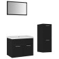 vidaXL Badmöbel-Set Schwarz Holzwerkstoff vidaXL Badmöbel-Set Schwarz Holzwerkstoff