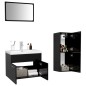 vidaXL Badmöbel-Set Schwarz Holzwerkstoff vidaXL Badmöbel-Set Schwarz Holzwerkstoff