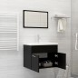 vidaXL Badmöbel-Set Schwarz Holzwerkstoff vidaXL Badmöbel-Set Schwarz Holzwerkstoff