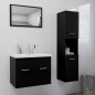 vidaXL Badmöbel-Set Schwarz Holzwerkstoff vidaXL Badmöbel-Set Schwarz Holzwerkstoff