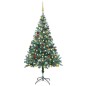 vidaXL Künstlicher Weihnachtsbaum mit Beleuchtung Kugeln Zapfen 150 cm vidaXL Künstlicher Weihnachtsbaum mit Beleuchtung Kugeln Zapfen 150 cm