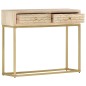 vidaXL Konsolentisch Golden 90 × 30 × 75 cm Massivholz Mango vidaXL Konsolentisch Golden 90 × 30 × 75 cm Massivholz Mango