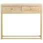 vidaXL Konsolentisch Golden 90 × 30 × 75 cm Massivholz Mango vidaXL Konsolentisch Golden 90 × 30 × 75 cm Massivholz Mango