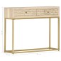 vidaXL Konsolentisch Golden 90 × 30 × 75 cm Massivholz Mango vidaXL Konsolentisch Golden 90 × 30 × 75 cm Massivholz Mango