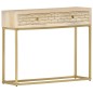 vidaXL Konsolentisch Golden 90 × 30 × 75 cm Massivholz Mango vidaXL Konsolentisch Golden 90 × 30 × 75 cm Massivholz Mango